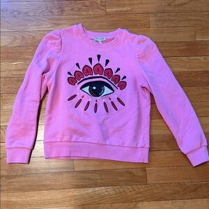 Kenzo Kids Bubblegum Pink Eye Motif Sweatshirt